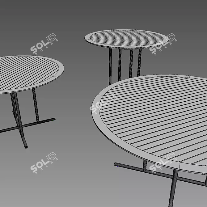 WHIRL Round Dining Table: Stylish and Functional 3D model image 2