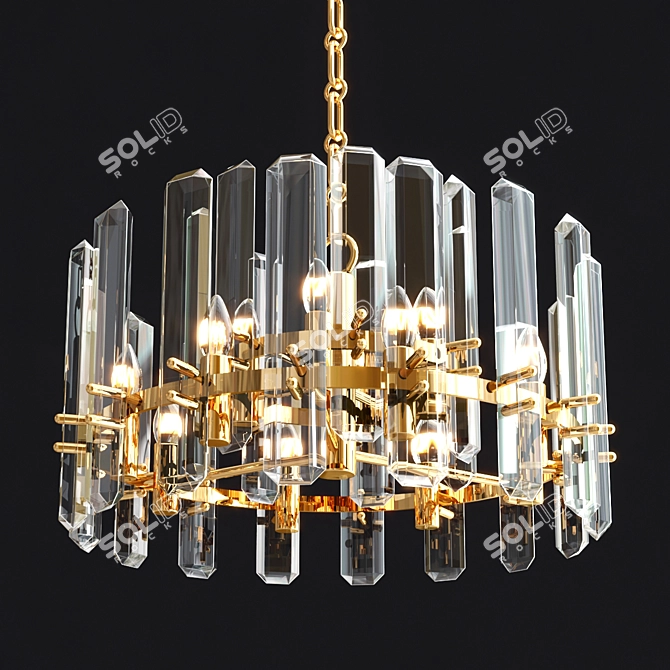 Rustic Elegance: Bonnington Chandelier 3D model image 1