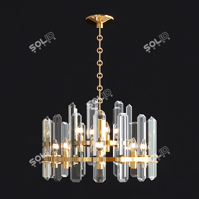 Rustic Elegance: Bonnington Chandelier 3D model image 3