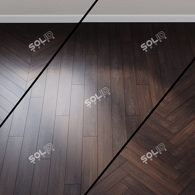 Classic Oak Laminate - Dark Brown 3D model image 1