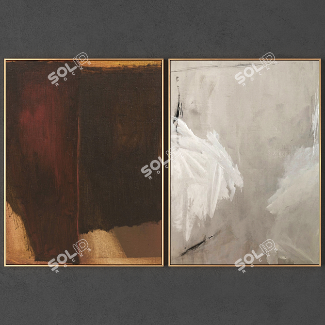 Dual Frame Art Collection - 750*575 mm & 750*550 mm 3D model image 1