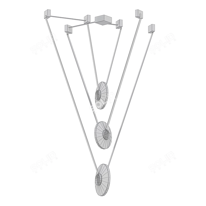 Modern LED Pendant Lamp: Etat-des-Lieux 3D model image 2