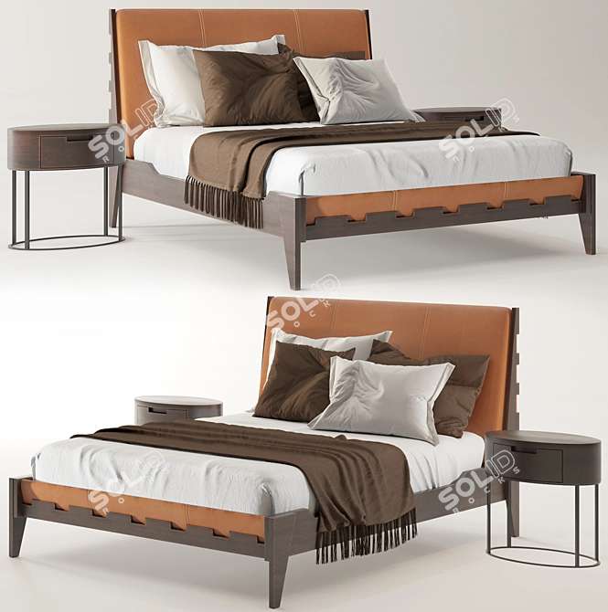 Italian Style Talamo Bed 3D model image 2