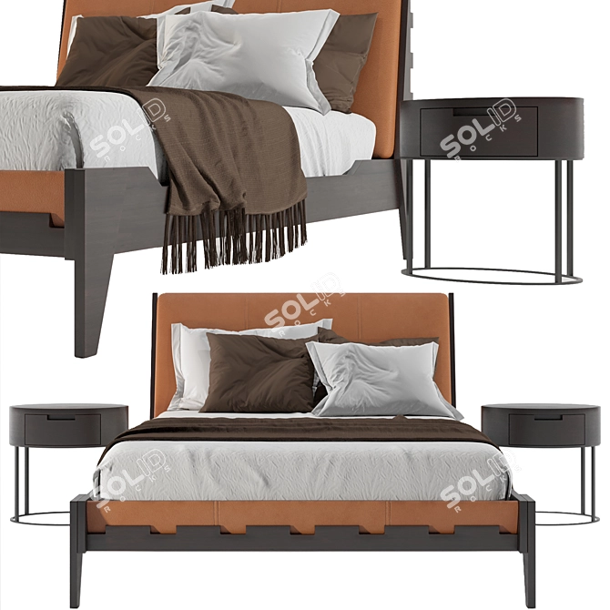 Italian Style Talamo Bed 3D model image 7