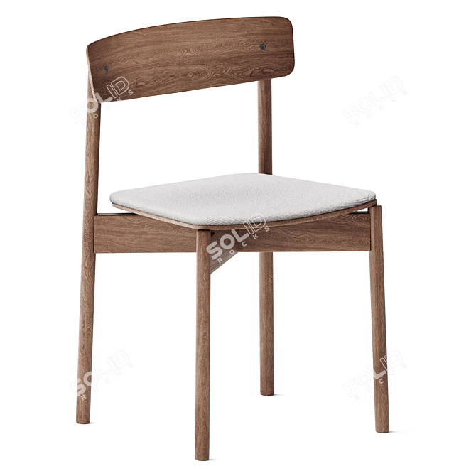 Elegant Cross Upholstered Chair 3D model image 1