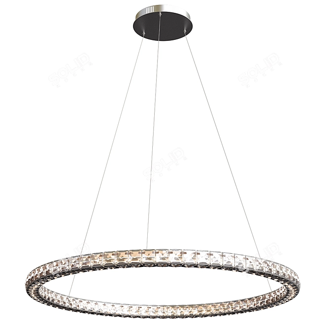 Elegant Crystal Ring Chandelier 3D model image 1