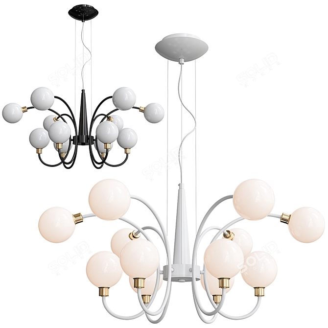 Elegant Aida Chandelier by Faneurope 3D model image 1
