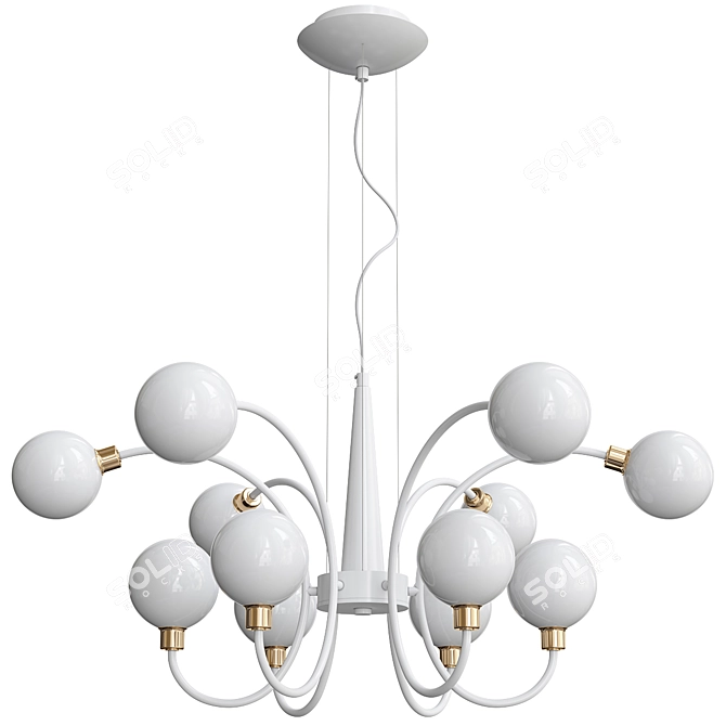 Elegant Aida Chandelier by Faneurope 3D model image 2