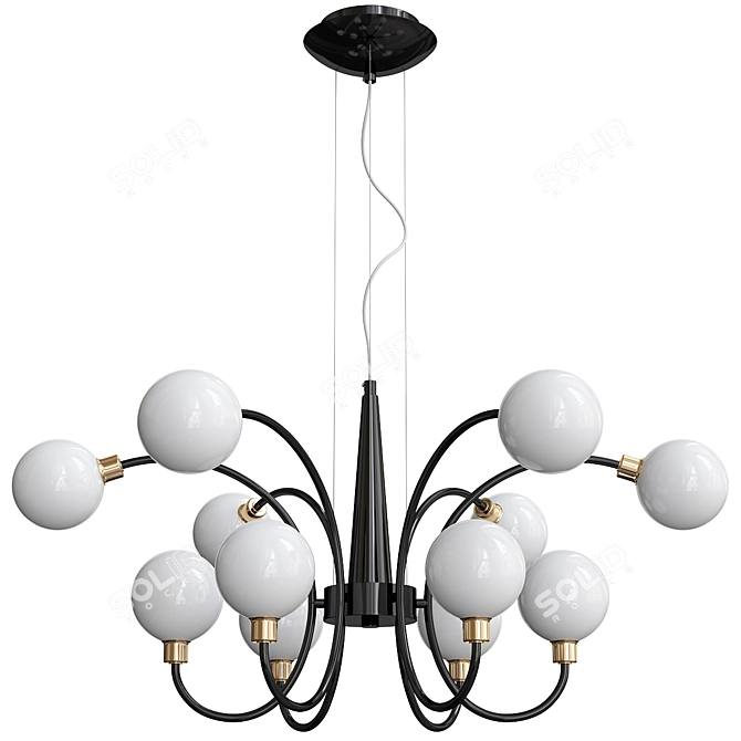 Elegant Aida Chandelier by Faneurope 3D model image 3