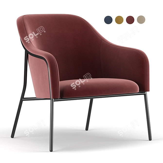 Elegant Comfort: Portia Lounge 3D model image 1