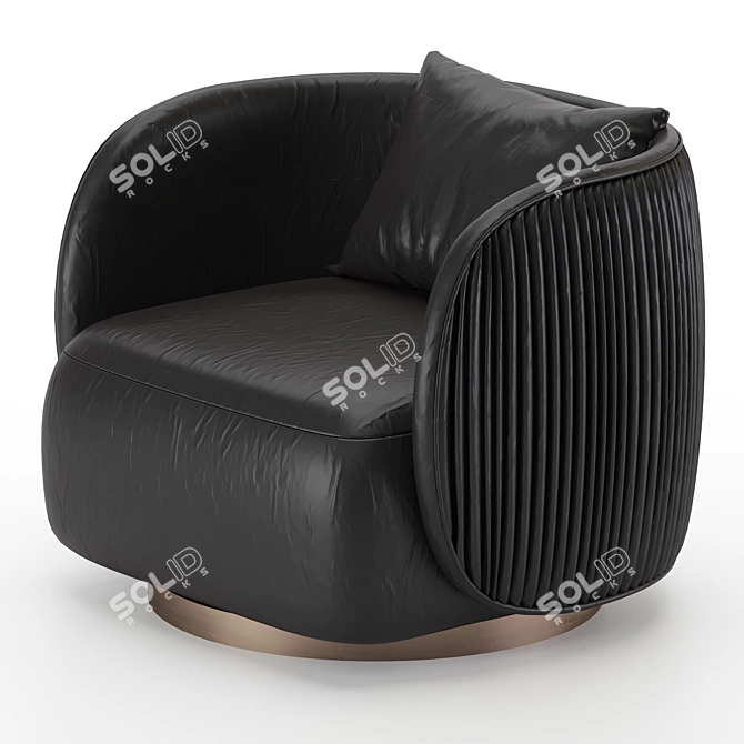 Cantori Bohemian Armchair: Eclectic Elegance for your Space 3D model image 3