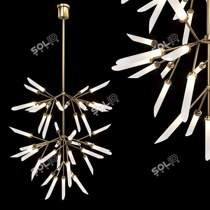 Spur Grande Chandelier - Elegant and Luxurious 3D model image 1