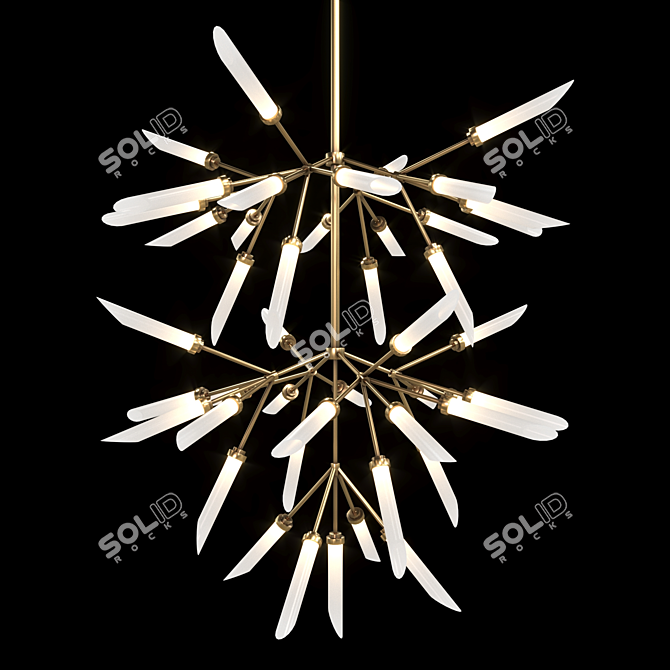 Spur Grande Chandelier - Elegant and Luxurious 3D model image 2