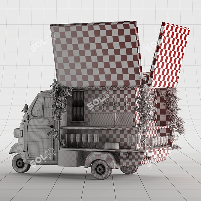 Cheers Bar: Portable Food Truck for Party Nights 3D model image 5