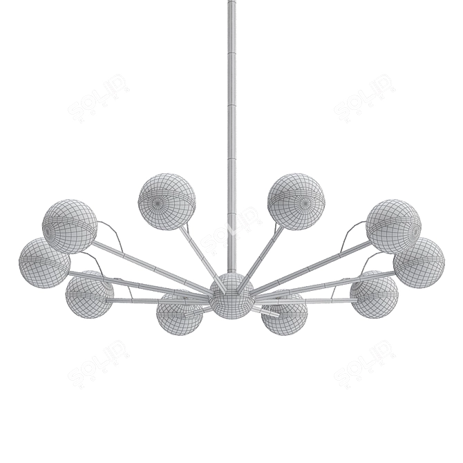 Glamorous Ace 10-Light Chandelier 3D model image 2