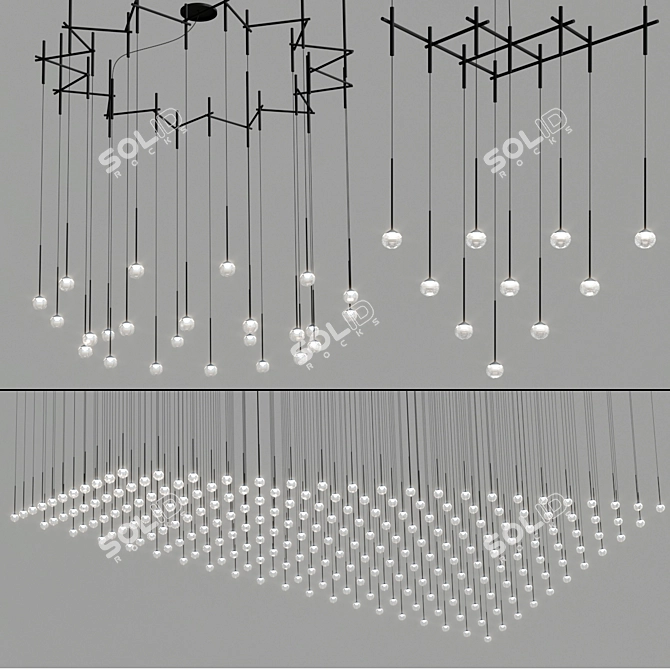 Sleek Vibia Pendant Light 3D model image 1