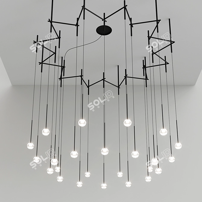 Sleek Vibia Pendant Light 3D model image 3