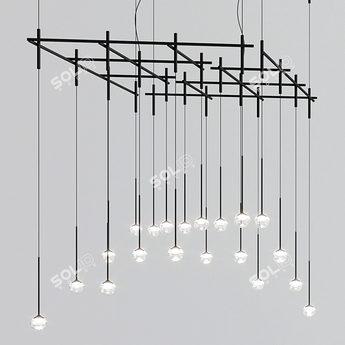 Sleek Vibia Pendant Light 3D model image 4