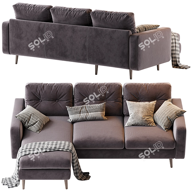 Modern Corner Sofa Deans Sherst 3D model image 3