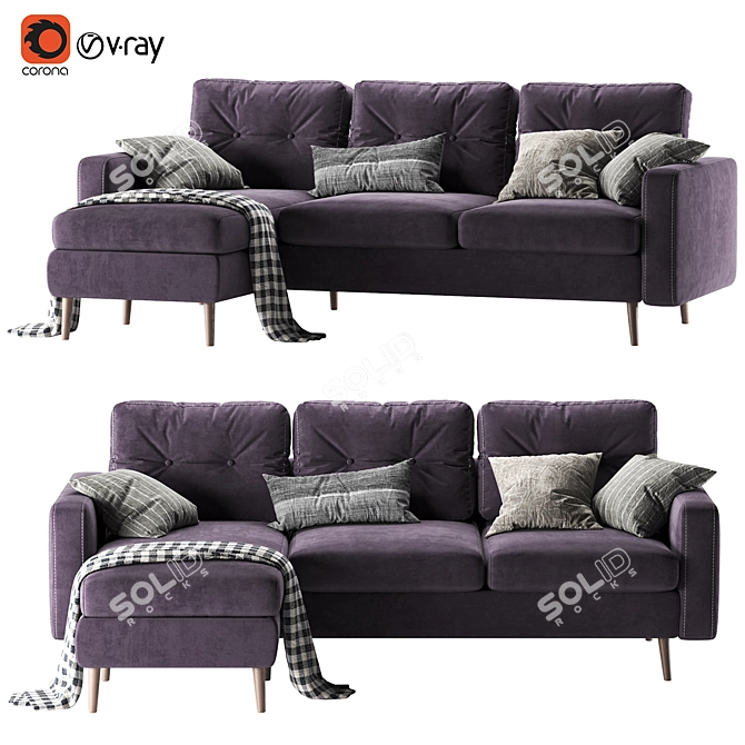 Modern Corner Sofa Deans Sherst 3D model image 6