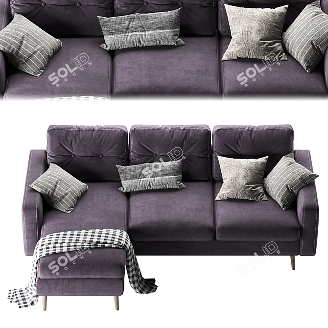 Modern Corner Sofa Deans Sherst 3D model image 8