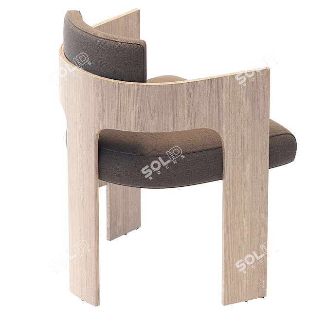 Contemporary C_Back Chair 3D model image 3