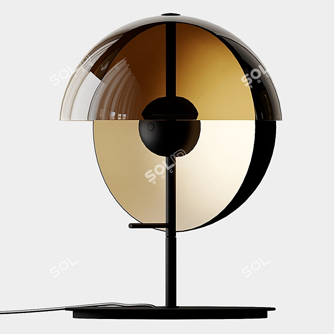 Theia M LED: Elegant Table Lamp 3D model image 1