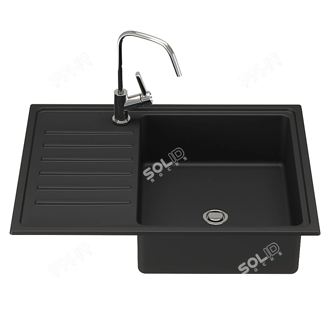 Stylish Blanco ZIA Sink 3D model image 1