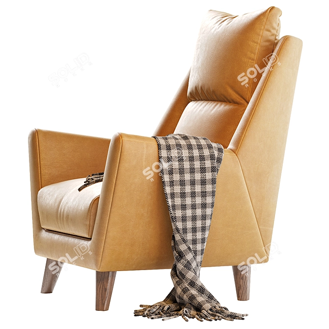 York 232 Armchair: Stylish and Comfortable 3D model image 2