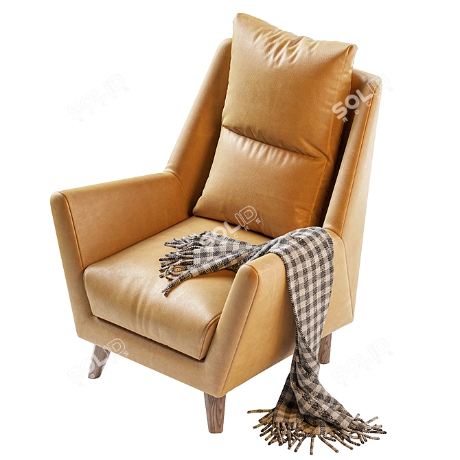 York 232 Armchair: Stylish and Comfortable 3D model image 4