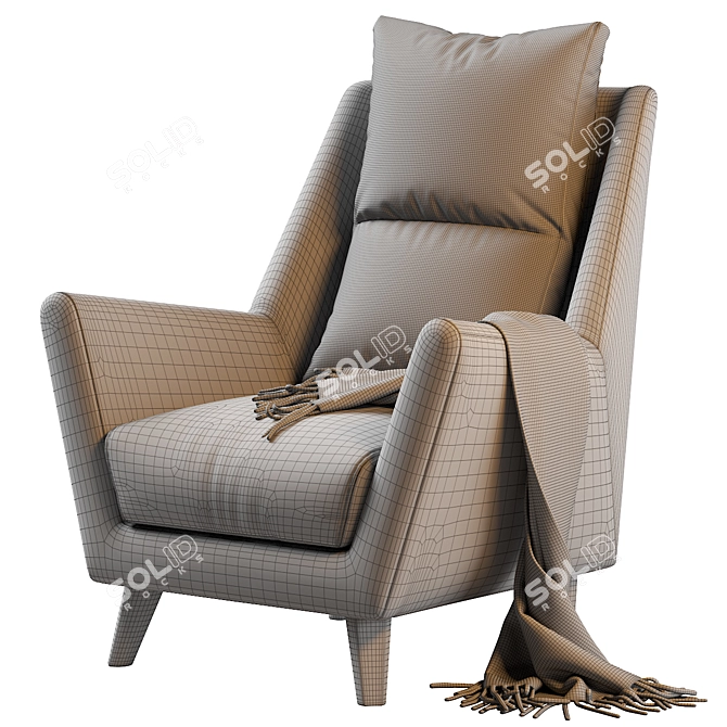 York 232 Armchair: Stylish and Comfortable 3D model image 5