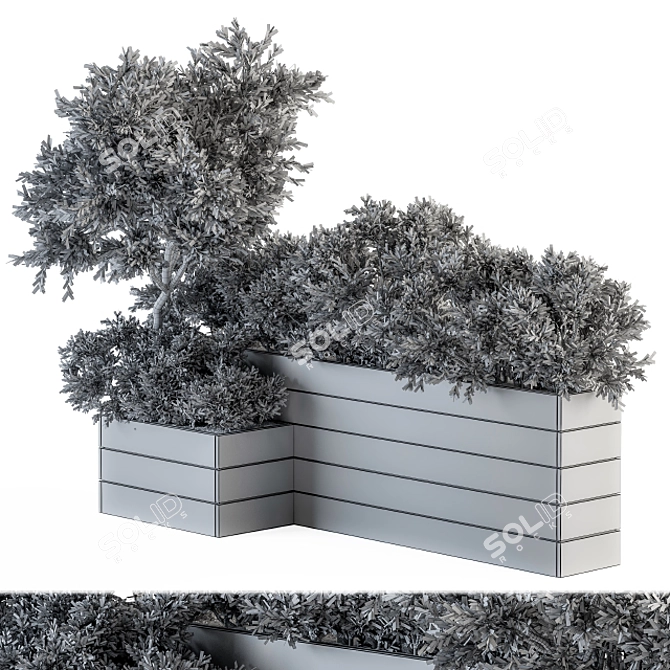 Natural Outdoor Tree Set 3D model image 5