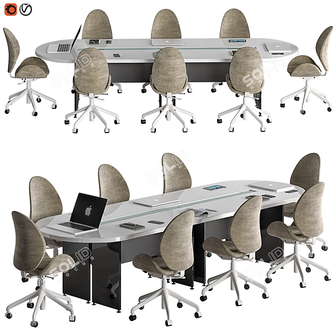 2015 Conference Table 16 - Polys: 703, Render: Vray+Corona 3D model image 1