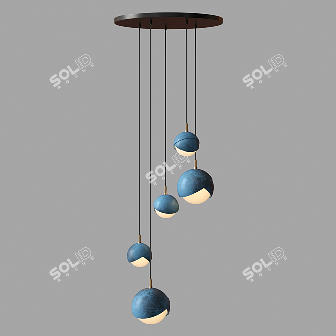 Elegant Benedict Pendant Light 3D model image 1