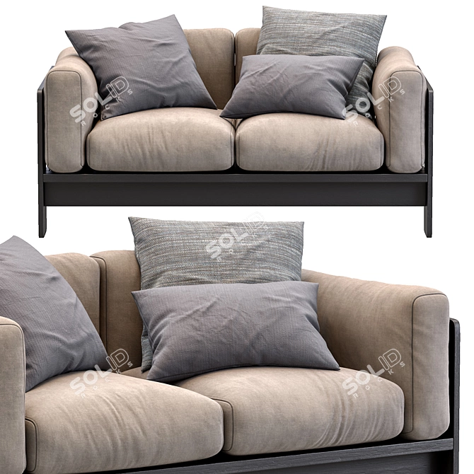 Petite and Chic: Bastiano Settee 3D model image 2