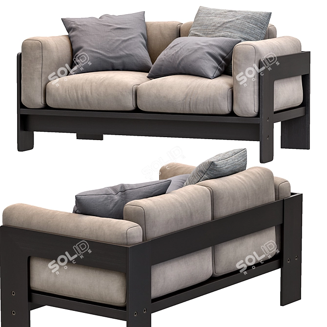 Petite and Chic: Bastiano Settee 3D model image 3