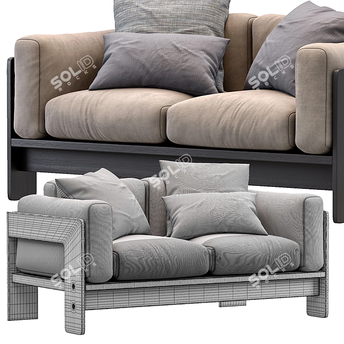 Petite and Chic: Bastiano Settee 3D model image 5