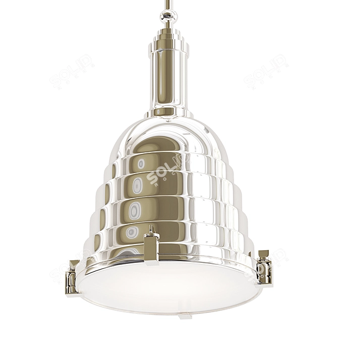 Elegant Elliot Pendant in Chrome or Bronze 3D model image 1