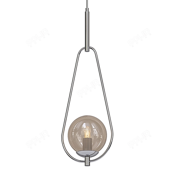 Sleek Chrome Pendant light by B.LUX 3D model image 1