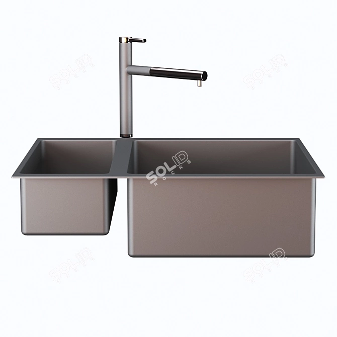 BLANCO SUBLINE: Sleek Kitchen Sink 3D model image 3