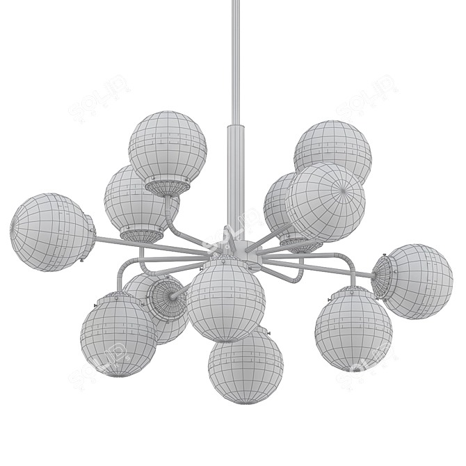 Elegant Greyson Chandelier - Illuminate in Style 3D model image 2
