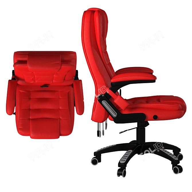 Elegant and Compact Bruno Office Chair 3D model image 3