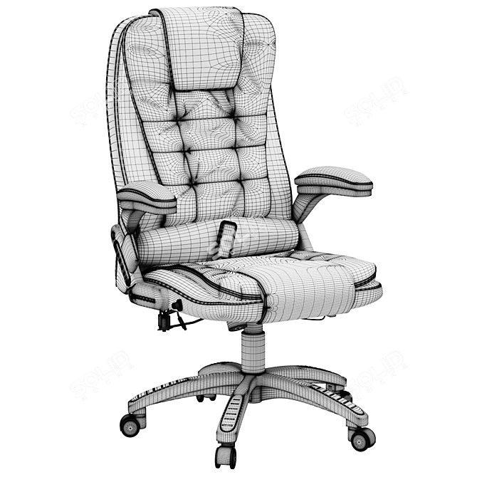 Elegant and Compact Bruno Office Chair 3D model image 4