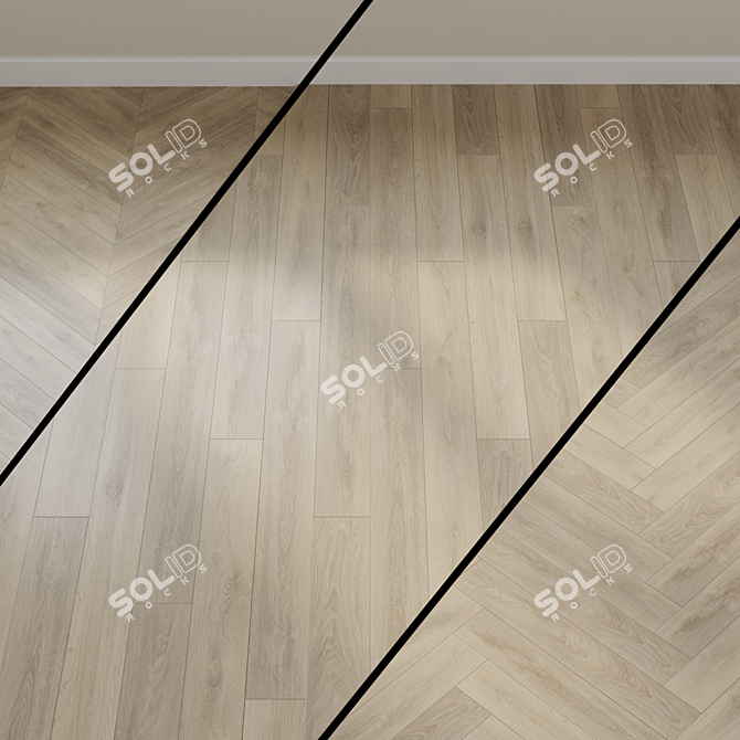 Sand Brown Oak Laminate Flooring 3D model image 1