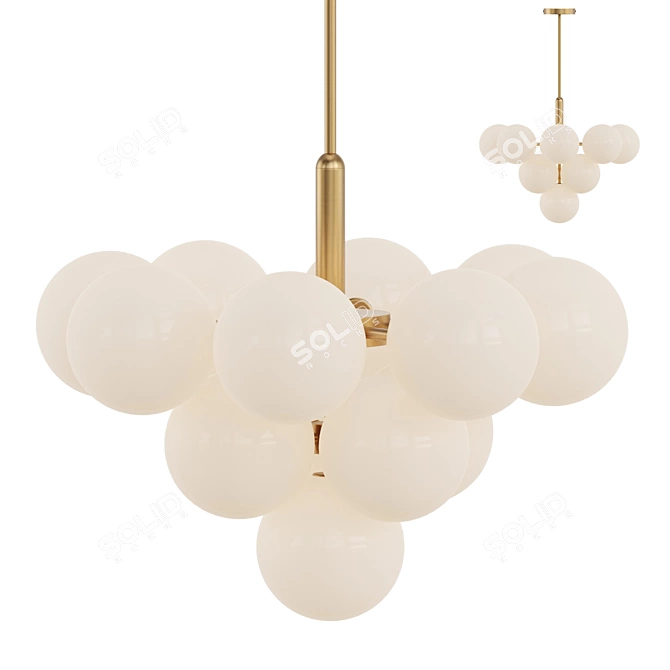 Elegant Ball Light Fixture 3D model image 1