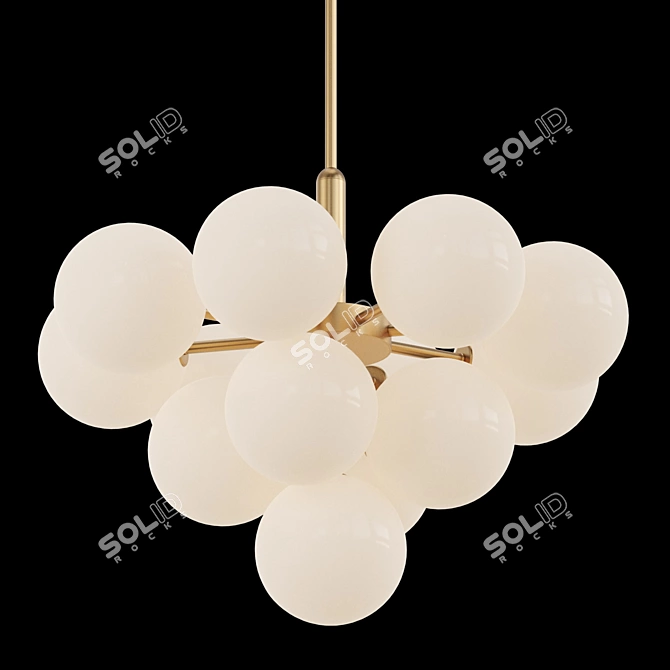 Elegant Ball Light Fixture 3D model image 2