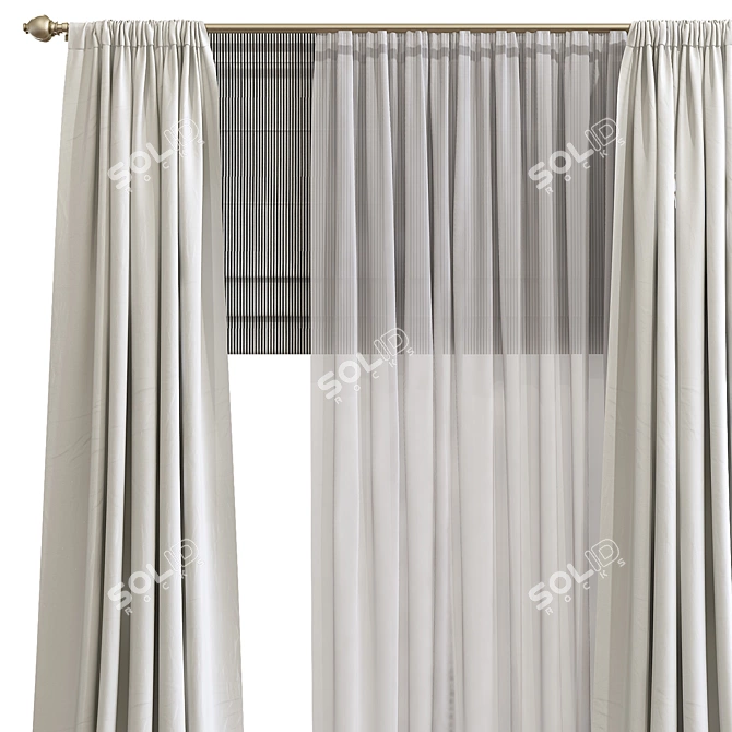 Revamp and Retopologize Curtain 3D model image 2