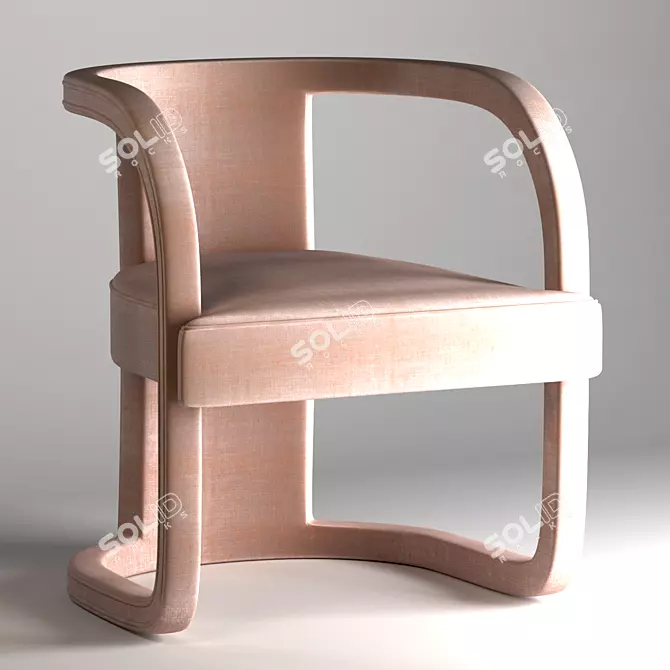 Elegant Rory Accent Chair 3D model image 4