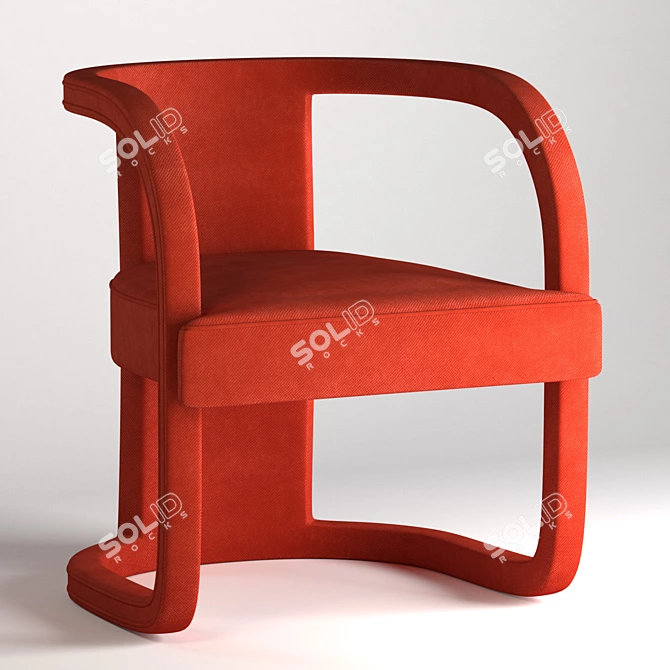 Elegant Rory Accent Chair 3D model image 8