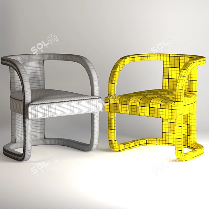 Elegant Rory Accent Chair 3D model image 10